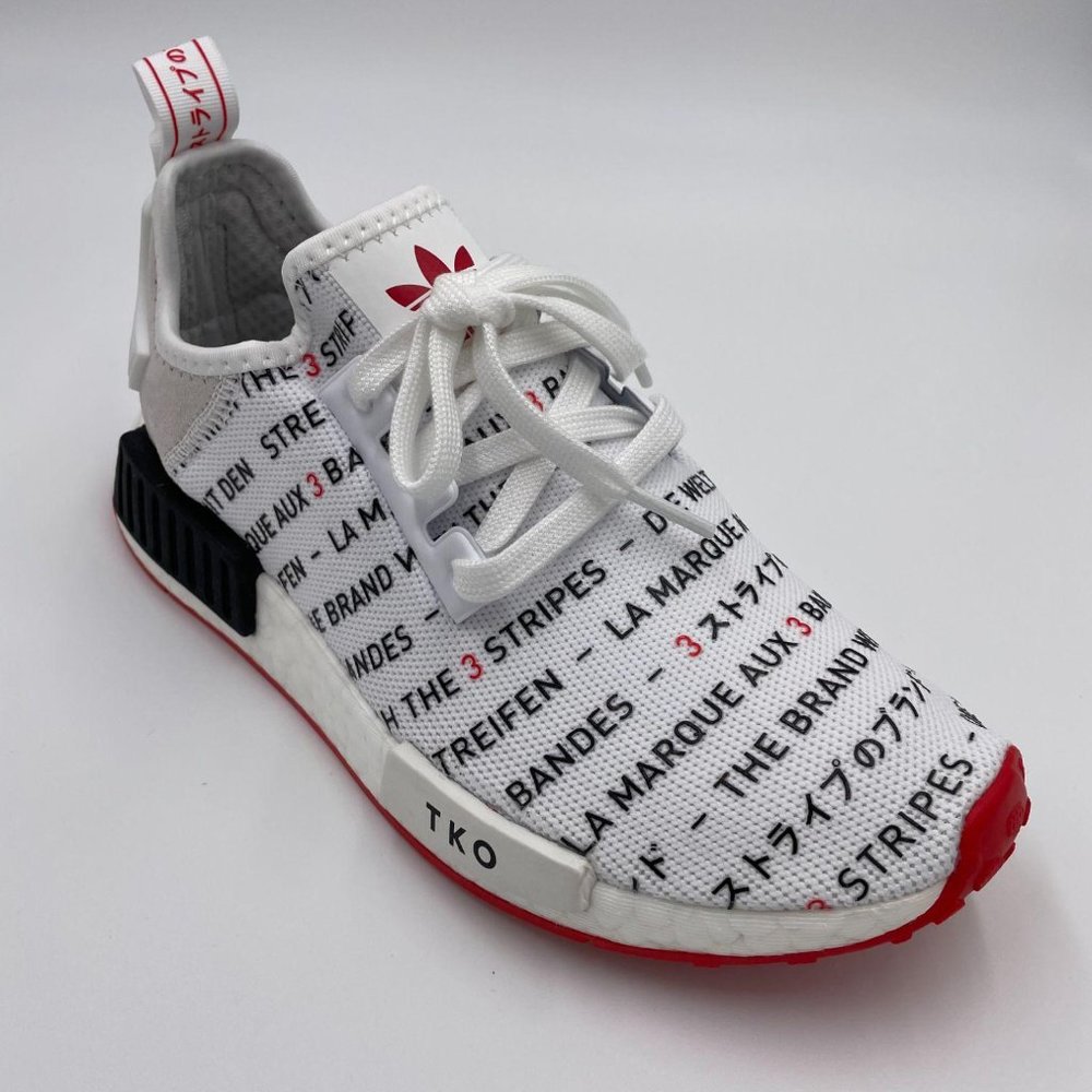 Adidas NMD R1 White / Black / Red Shoes - Picture 8 of 8